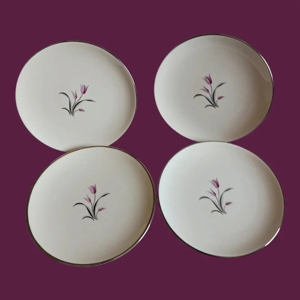 Vintage franciscan fine china carmel set of 4 small plate 6/1.4